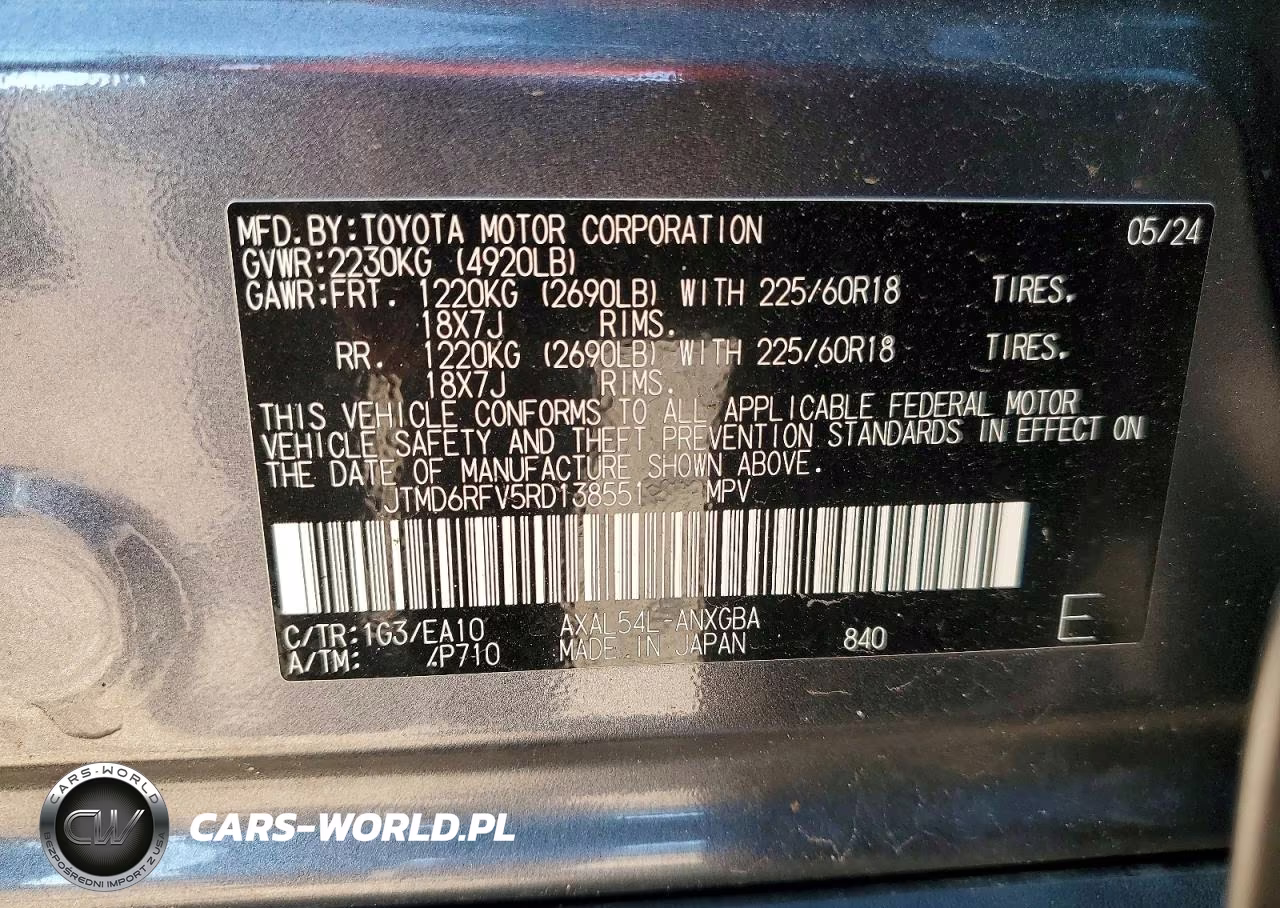 2024 Toyota Rav4 Limited VIN:JTMD6RFV5RD138551 - 13