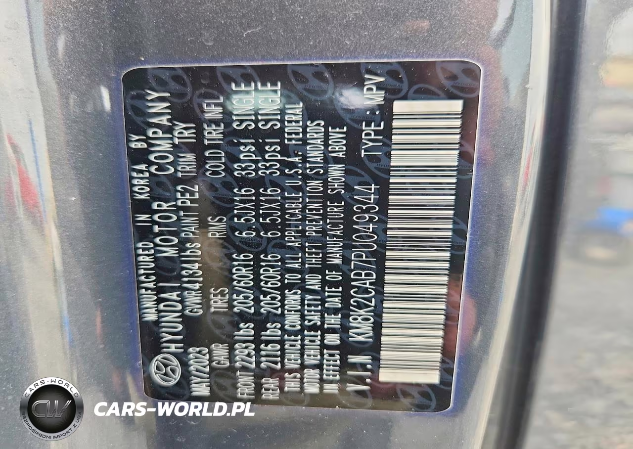 2023 Hyundai Kona Se VIN:KM8K2CAB7PU049344 - 13