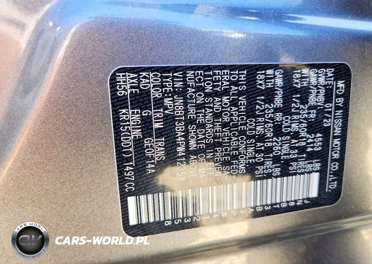 2023 Nissan Rogue Sv VIN:JN8BT3BA4PW412358 - 14