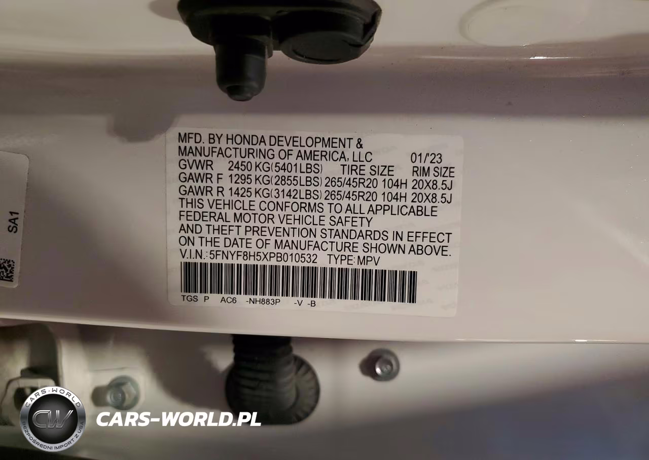2023 Honda Passport Exl VIN:5FNYF8H5XPB010532 - 13
