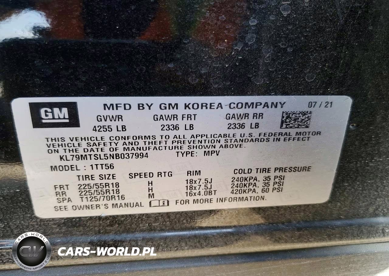 2022 Chevrolet Trailblazer Rs VIN:KL79MTSL5NB037994 - 12