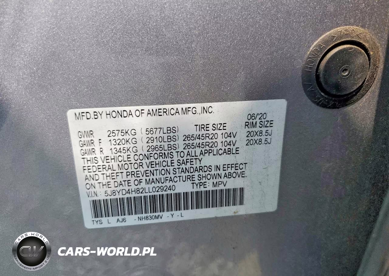 2020 Acura Mdx Advance VIN:5J8YD4H82LL029240 - 13