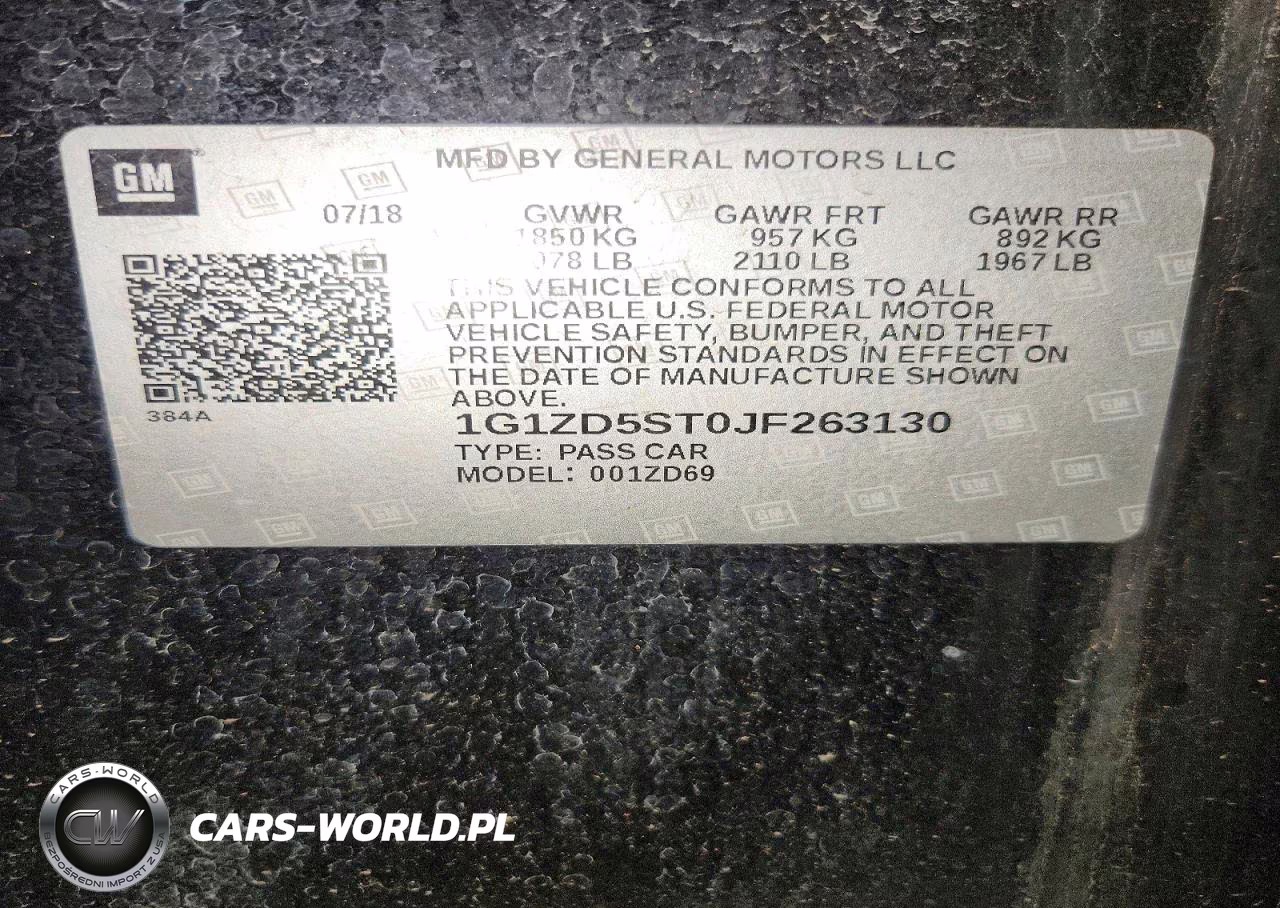 2018 Chevrolet Malibu Lt VIN:1G1ZD5ST0JF263130 - 12