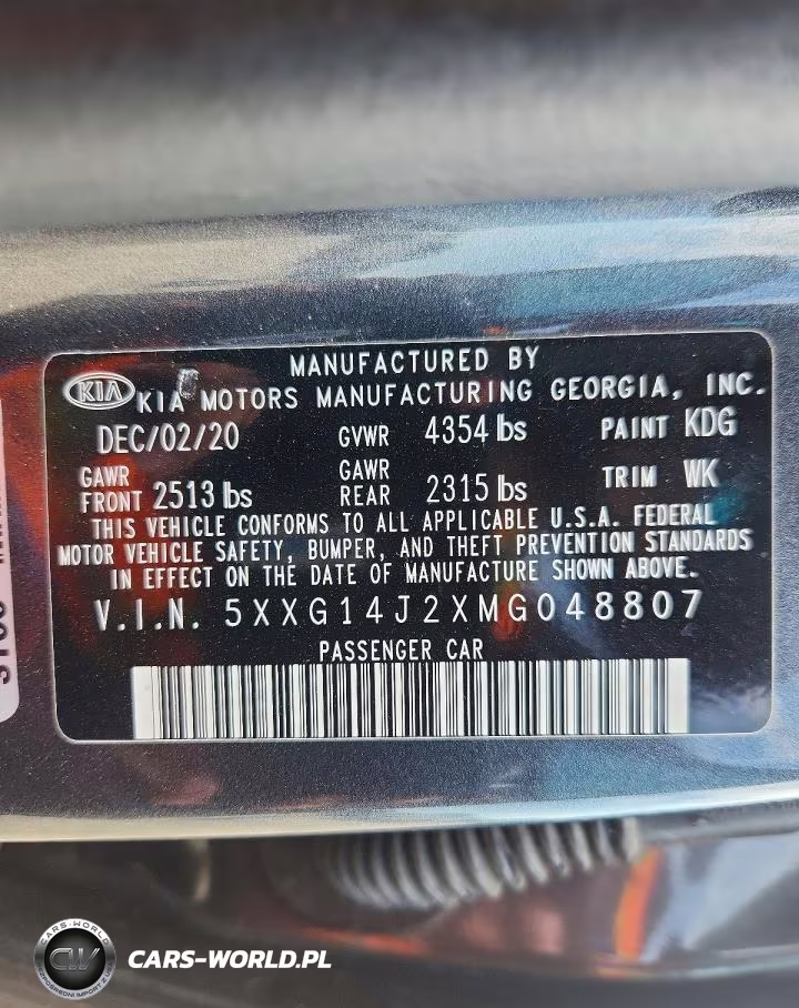 2021 Kia K5 Lxs VIN:5XXG14J2XMG048807 - 12