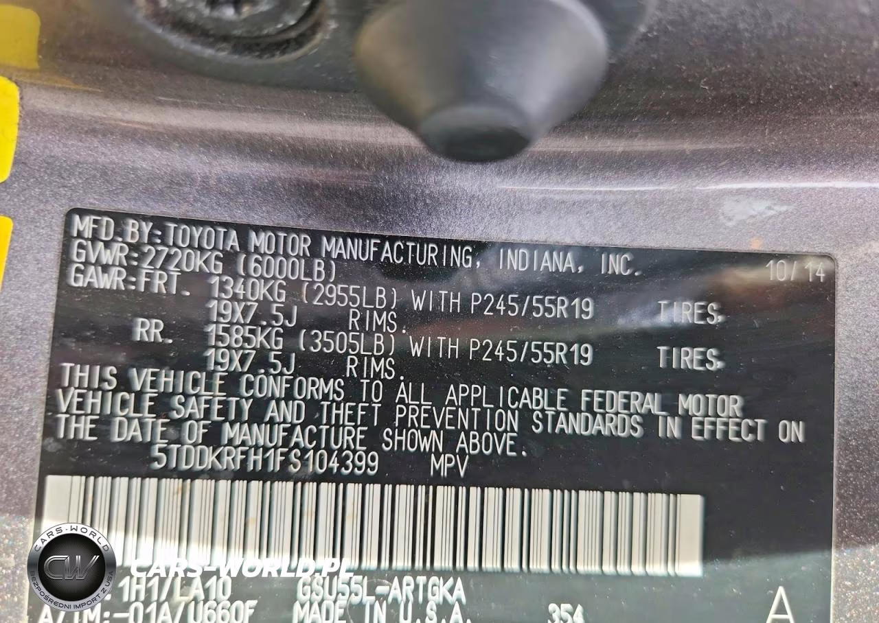 2015 Toyota Highlander Limited VIN:5TDDKRFH1FS104399 - 13