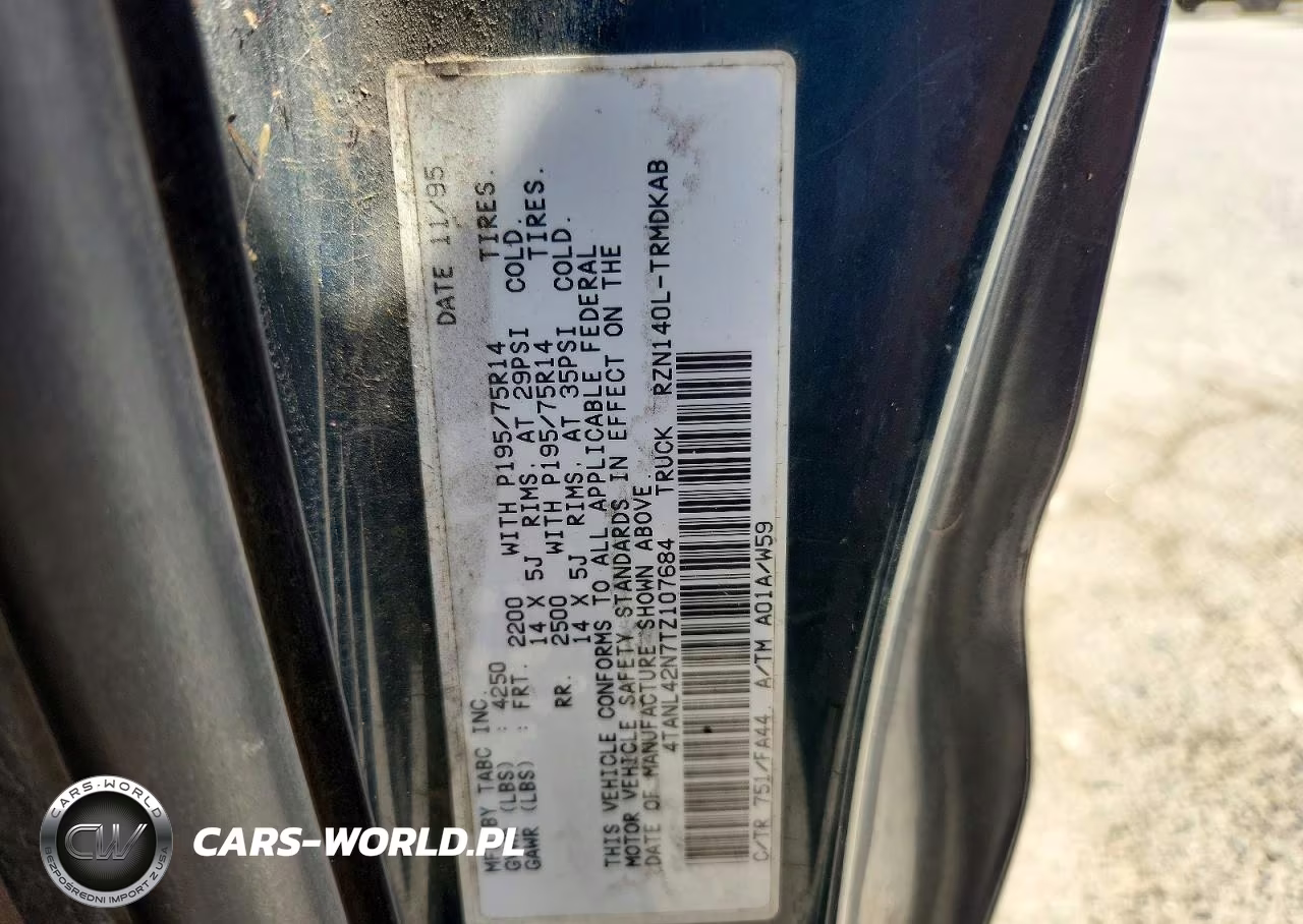 1996 Toyota Tacoma Base VIN:4TANL42N7TZ107684 - 12