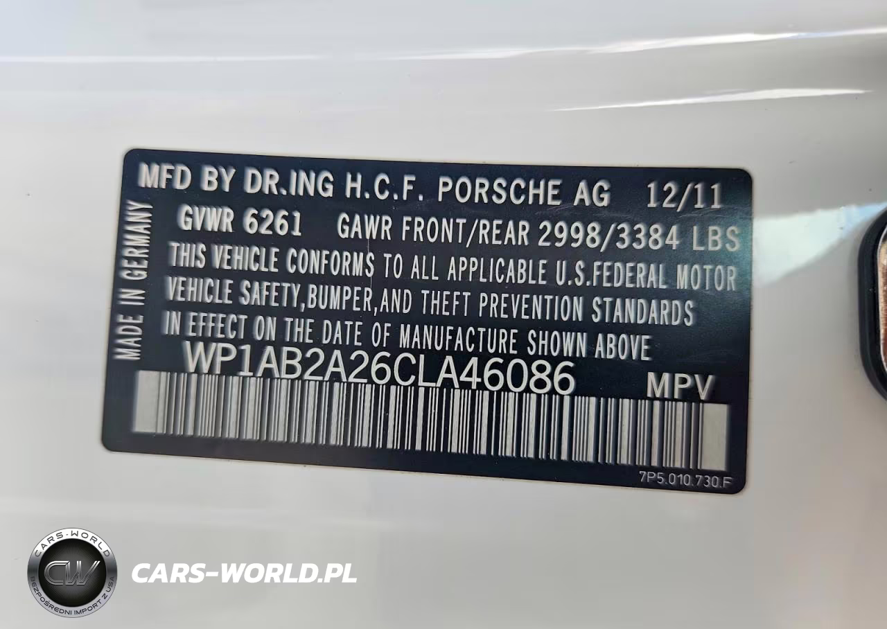 2012 Porsche Cayenne S VIN:WP1AB2A26CLA46086 - 13