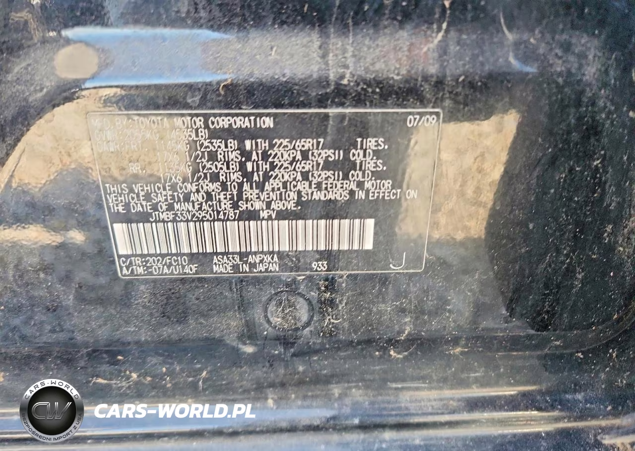2009 Toyota Rav4 Base VIN:JTMBF33V295014787 - 13