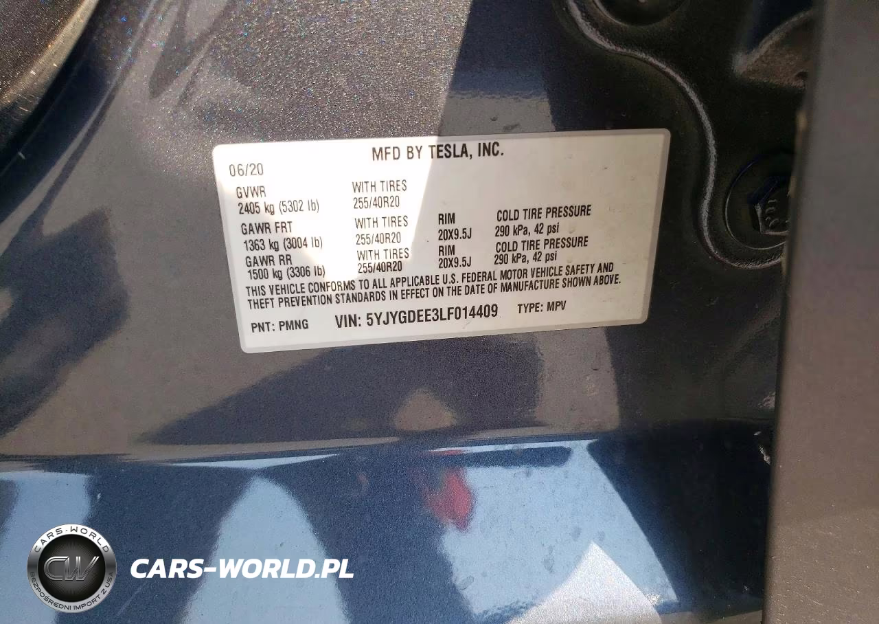2020 Tesla Model Y VIN:5YJYGDEE3LF014409 - 12