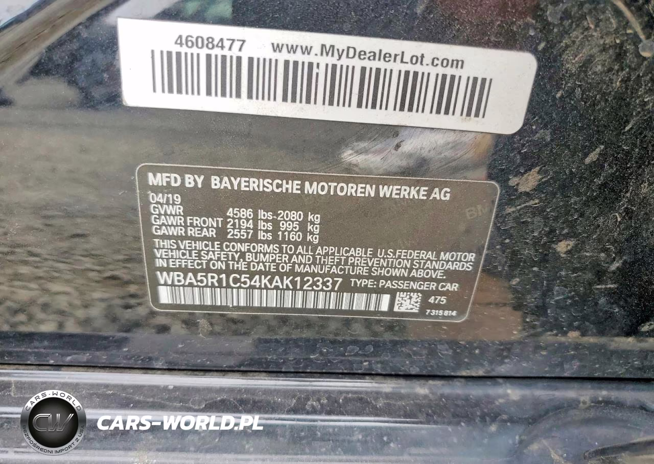 2019 BMW 330I VIN:WBA5R1C54KAK12337 - 12
