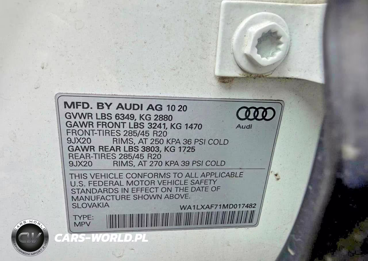 2021 Audi Q7 Premium Plus VIN:WA1LXAF71MD017482 - 10