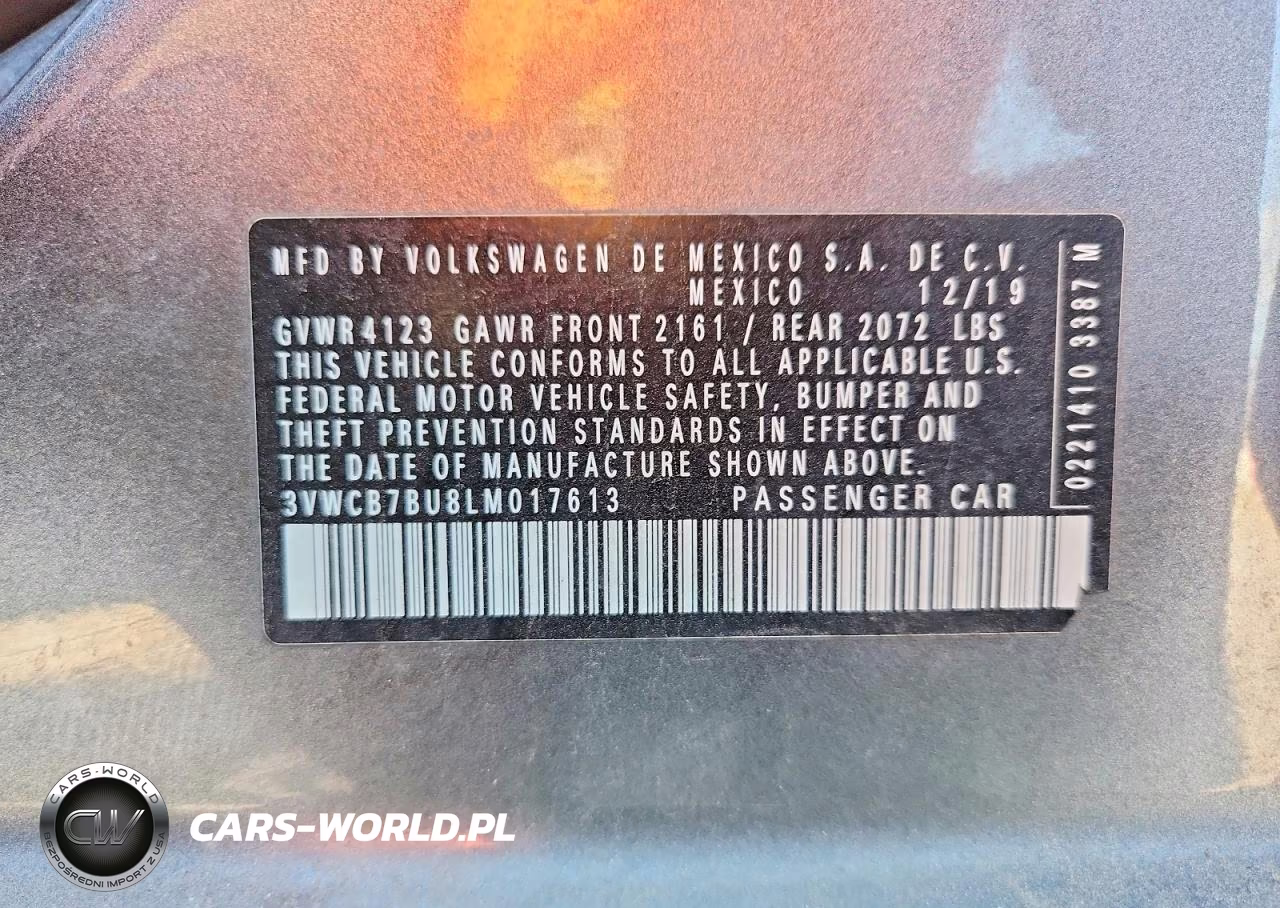 2020 Volkswagen Jetta S VIN:3VWCB7BU8LM017613 - 13