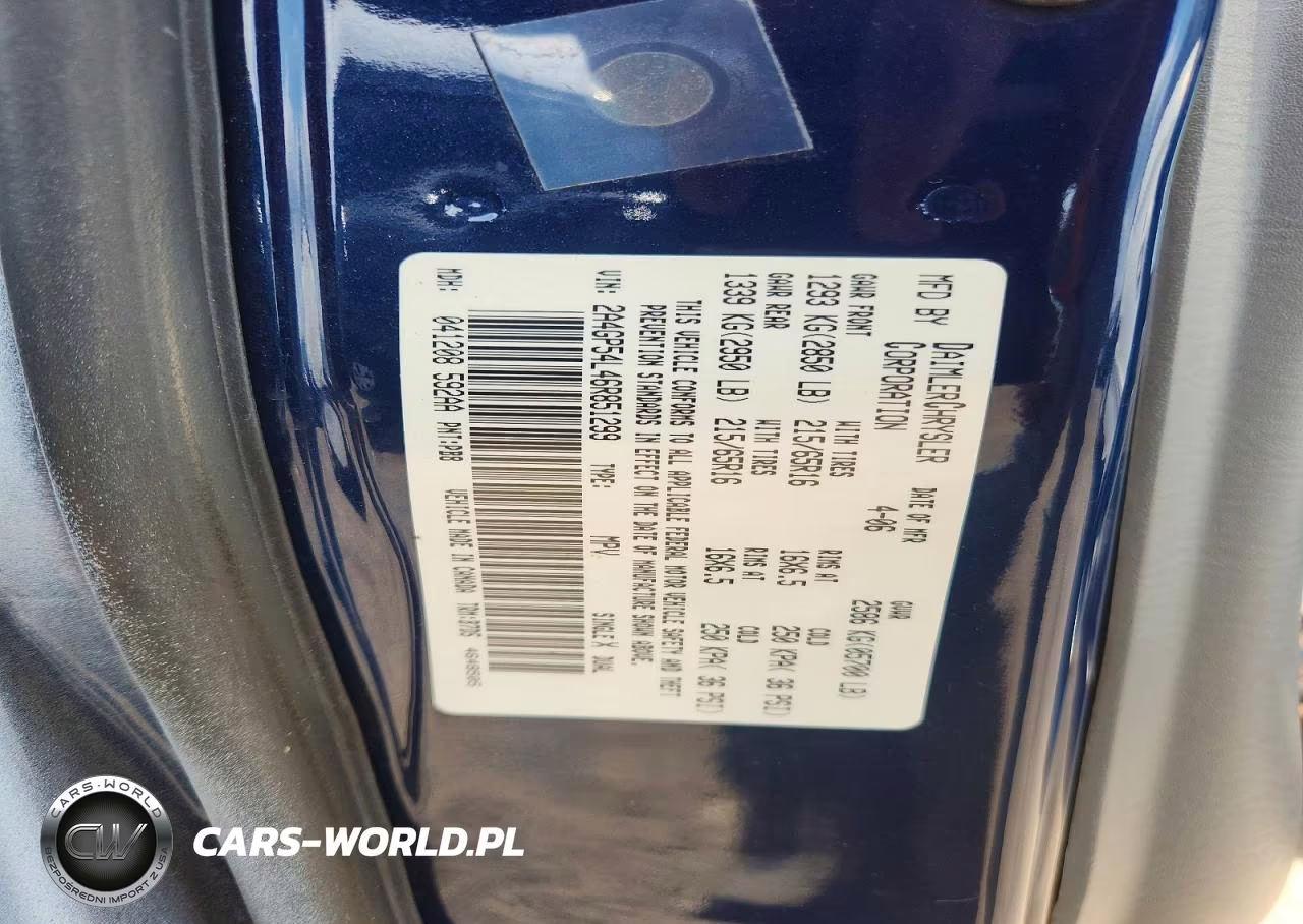 2006 Chrysler Town & Country Touring VIN:2A4GP54L46R851299 - 13
