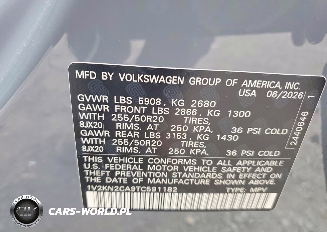 2026 Volkswagen Atlas Se VIN:1V2KN2CA9TC591182 - 13