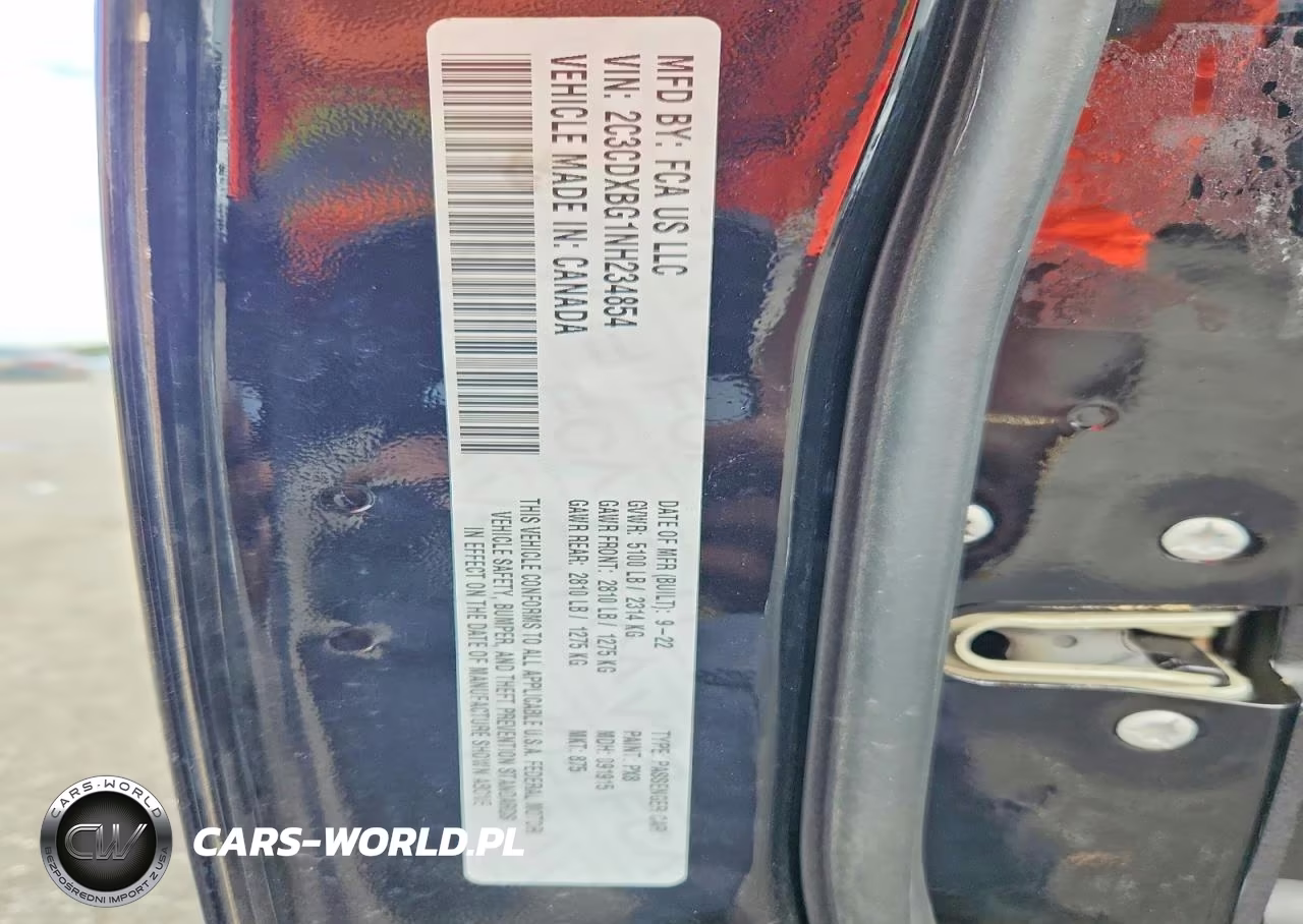 2022 Dodge Charger Sxt VIN:2C3CDXBG1NH234854 - 13