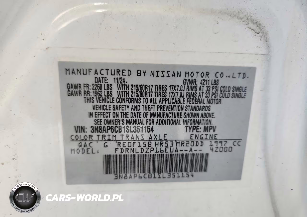 2025 Nissan Kicks Sv VIN:3N8AP6CB1SL351154 - 13