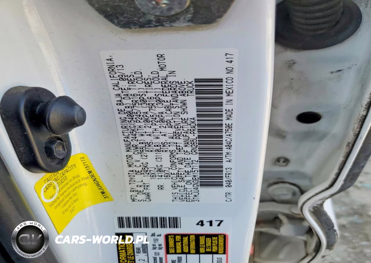 2014 Toyota Tacoma Prerunner Dou VIN:3TMJU4GN3EM157172 - 12