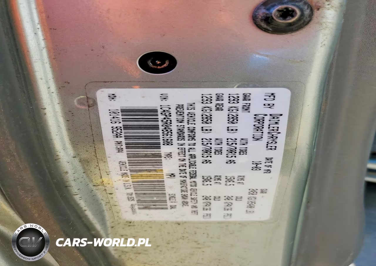 2004 Chrysler Town & Country VIN:1C4GP45R04B561608 - 13