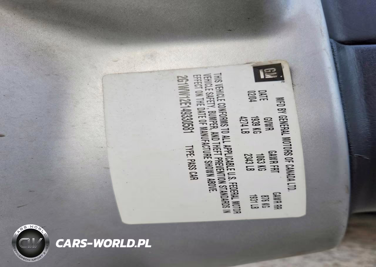 2004 Chevrolet Monte Carlo Ls VIN:2G1WW12E149330581 - 12