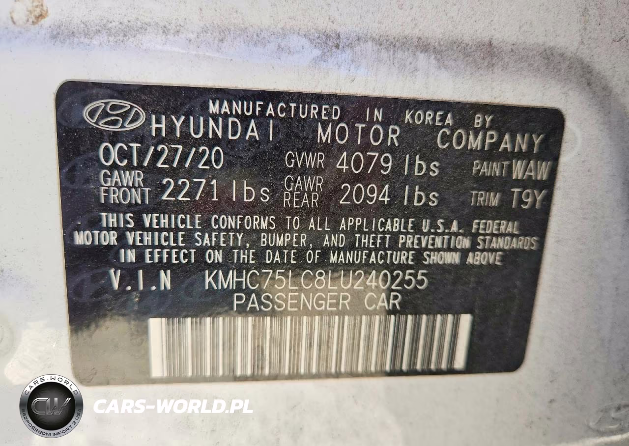 2020 Hyundai Ioniq Se VIN:KMHC75LC8LU240255 - 13