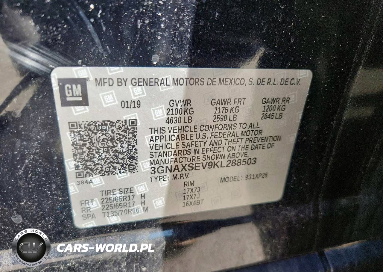 2019 Chevrolet Equinox Ls VIN:3GNAXSEV9KL288503 - 13