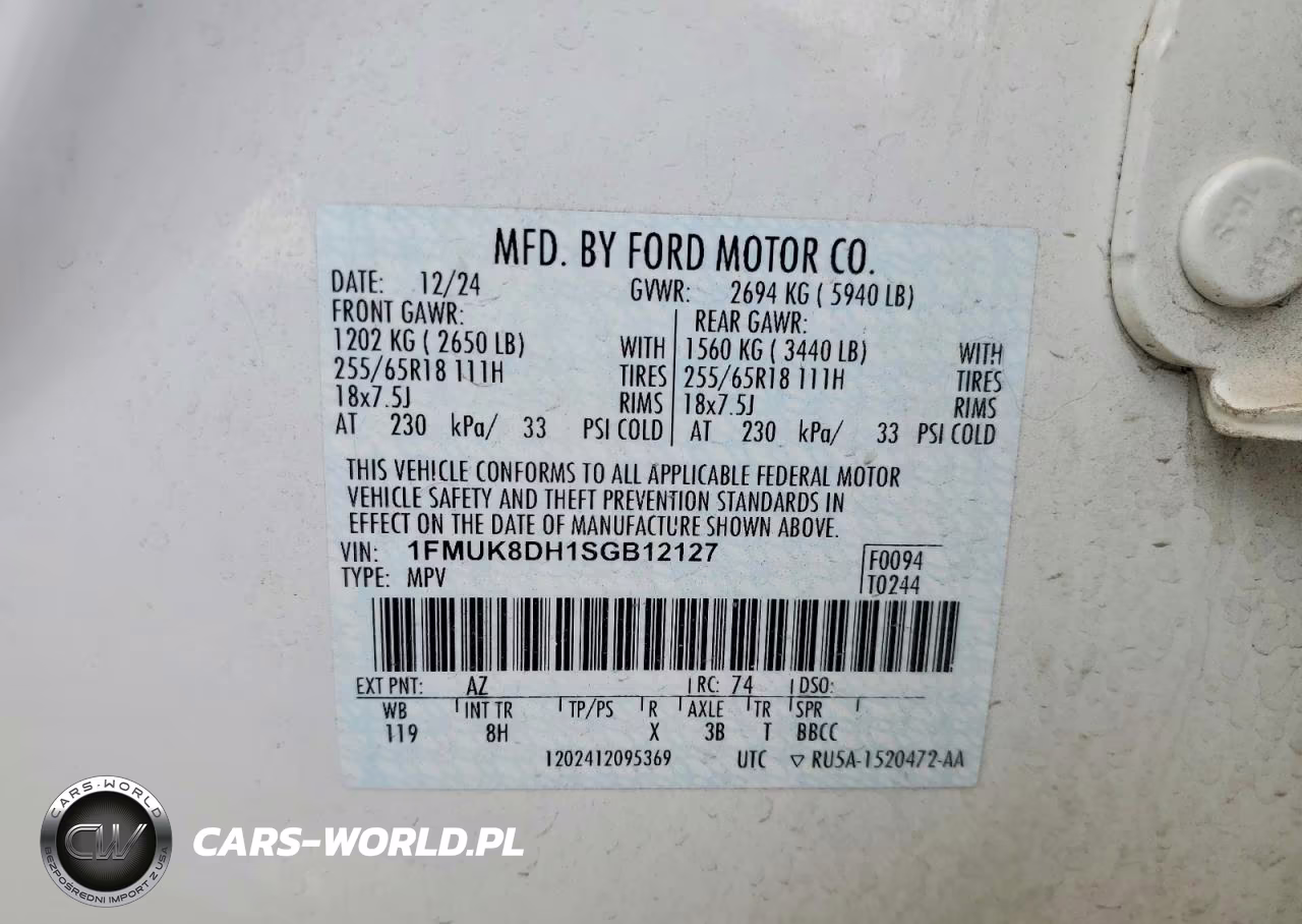 2025 Ford Explorer Active VIN:1FMUK8DH1SGB12127 - 13
