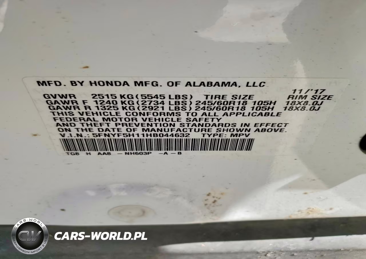2017 Honda Pilot Lx VIN:5FNYF5H11HB044632 - 13