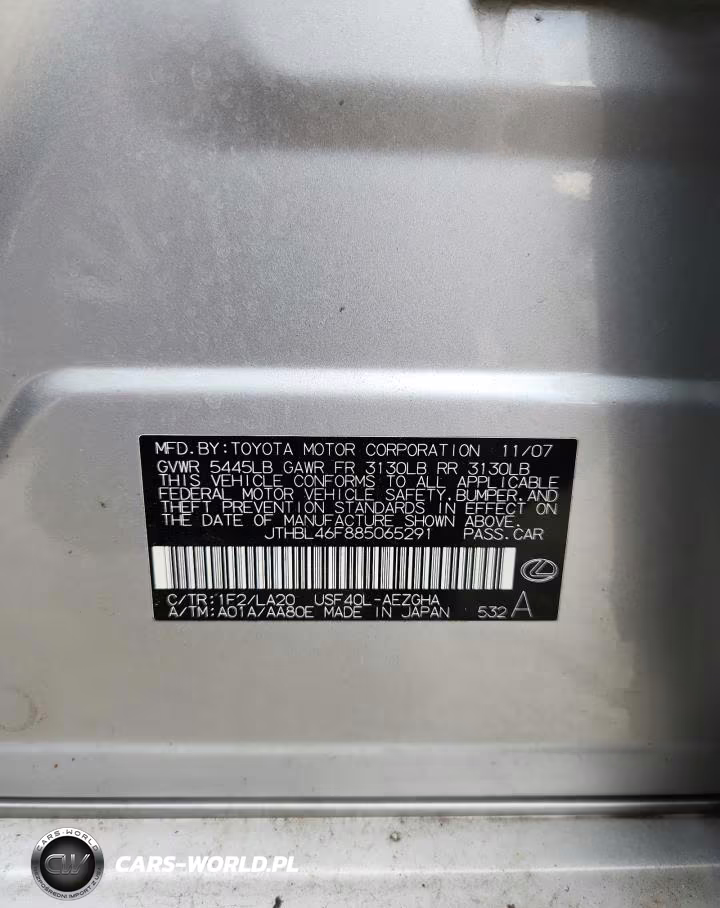 2008 Lexus Ls 460 VIN:JTHBL46F885065291 - 12