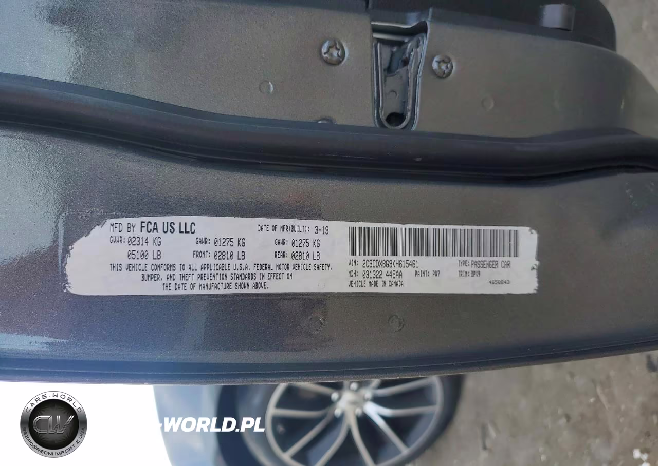 2019 Dodge Charger Sxt VIN:2C3CDXBG9KH615461 - 12