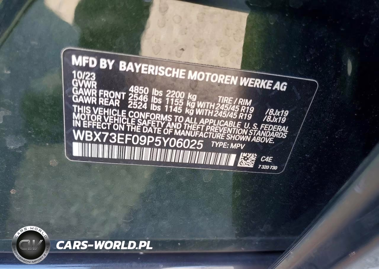 2023 BMW X1 xDrive28I VIN:WBX73EF09P5Y06025 - 13
