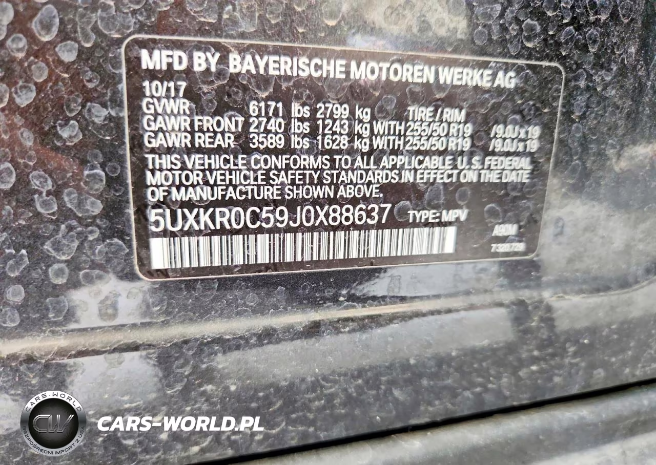2018 BMW X5 xDrive35I VIN:5UXKR0C59J0X88637 - 13
