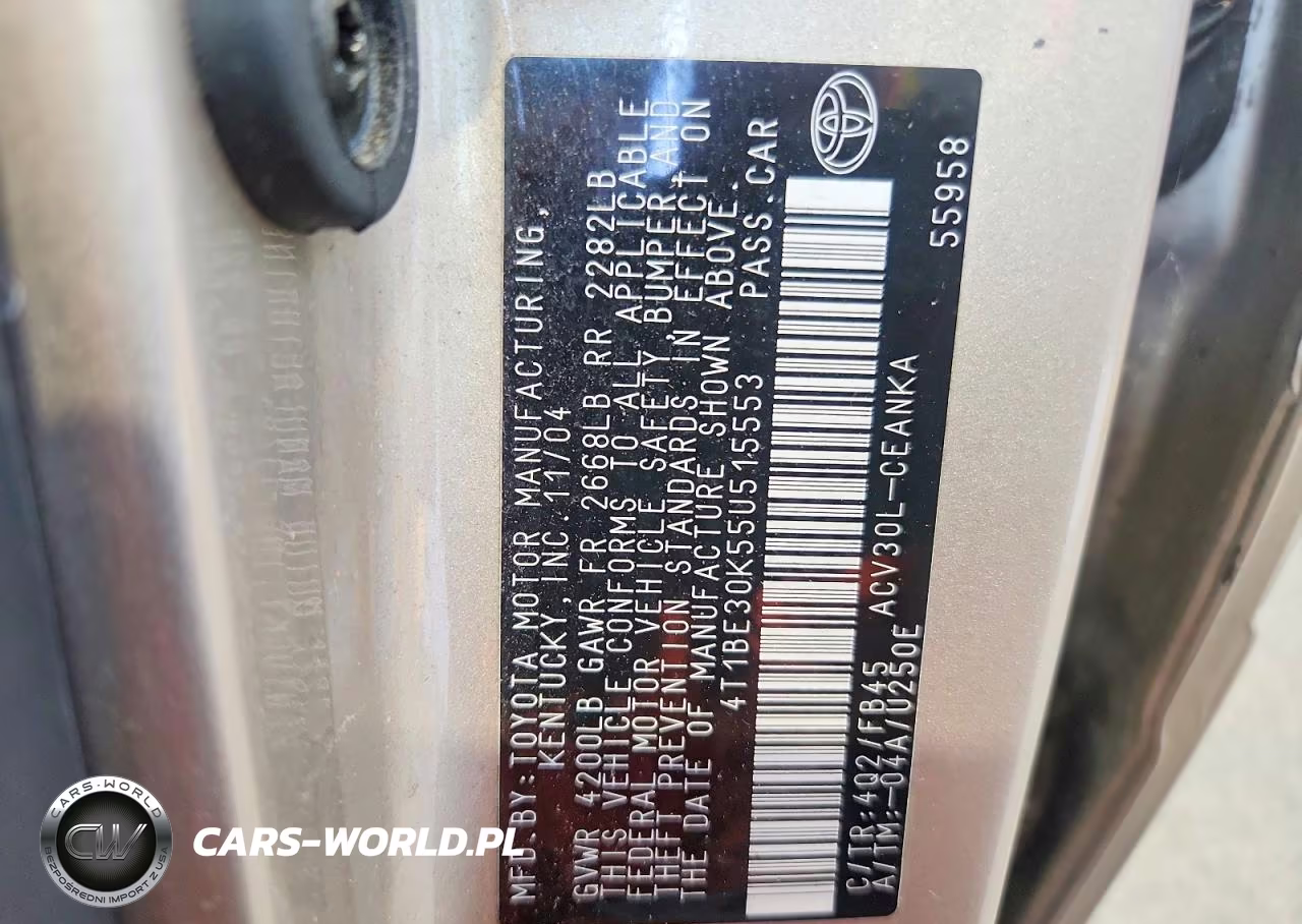 2005 Toyota Camry Le VIN:4T1BE30K55U515553 - 13