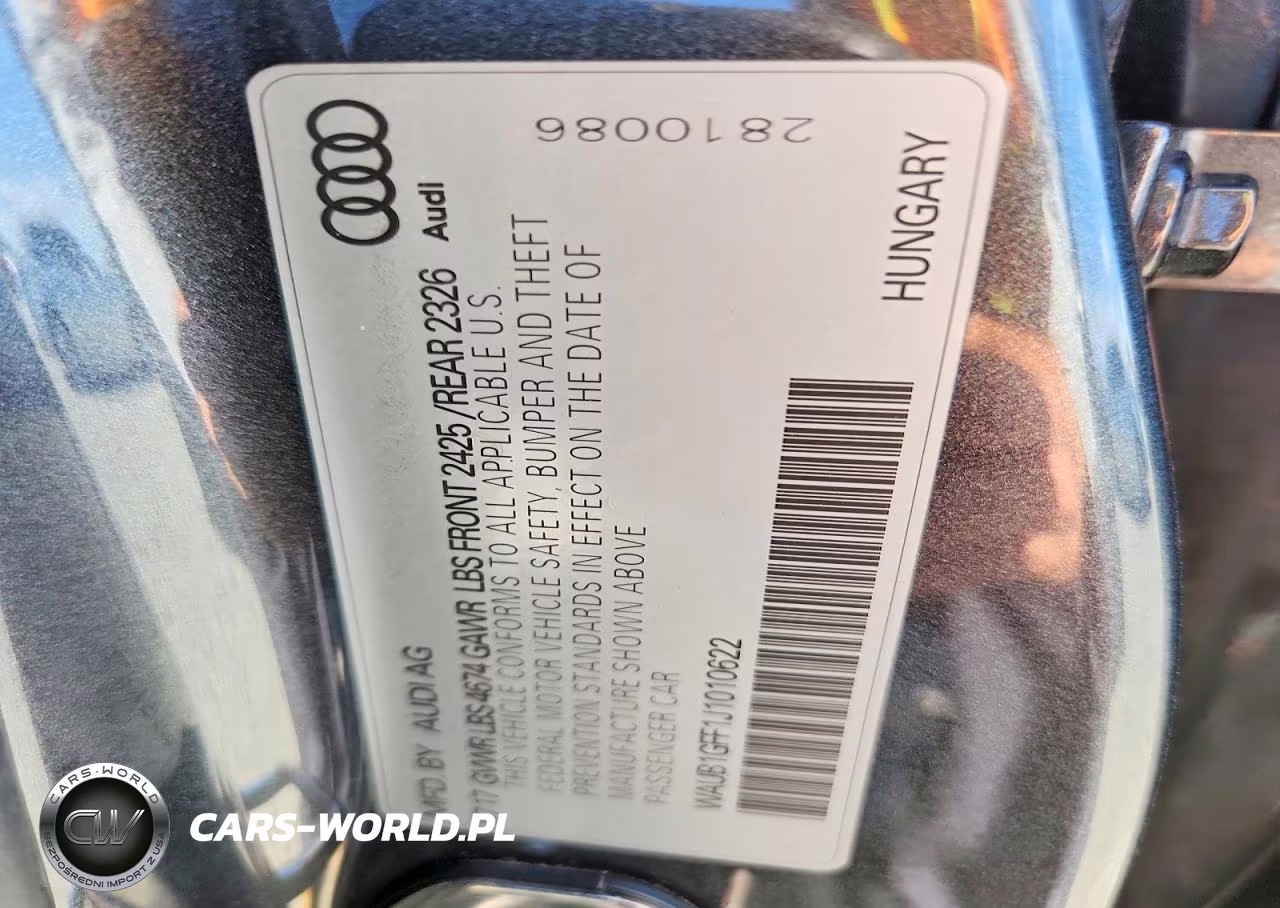 2018 Audi S3 Premium Plus VIN:WAUB1GFF1J1010622 - 12