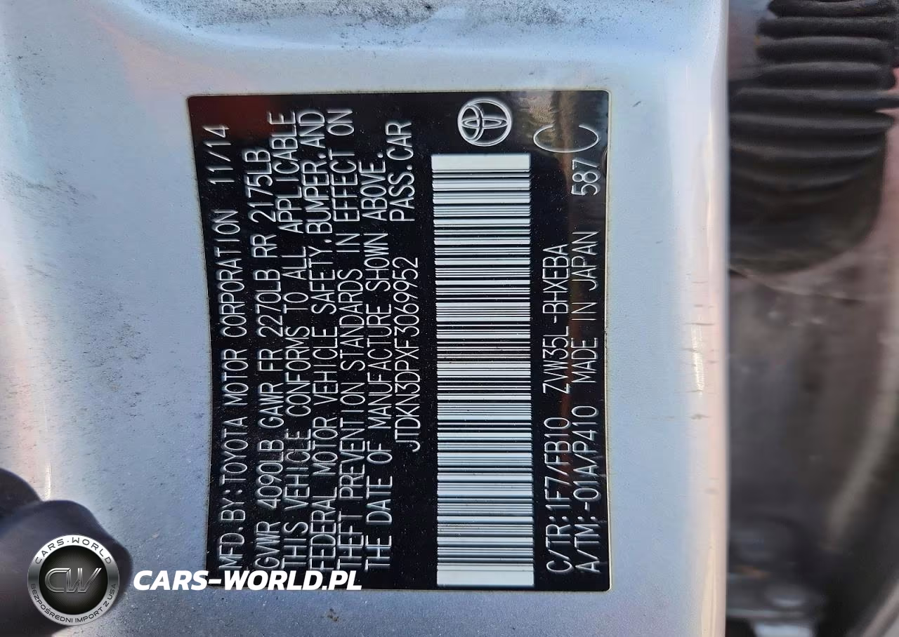 2015 Toyota Prius Plug-In Hybrid Base VIN:JTDKN3DPXF3069952 - 12