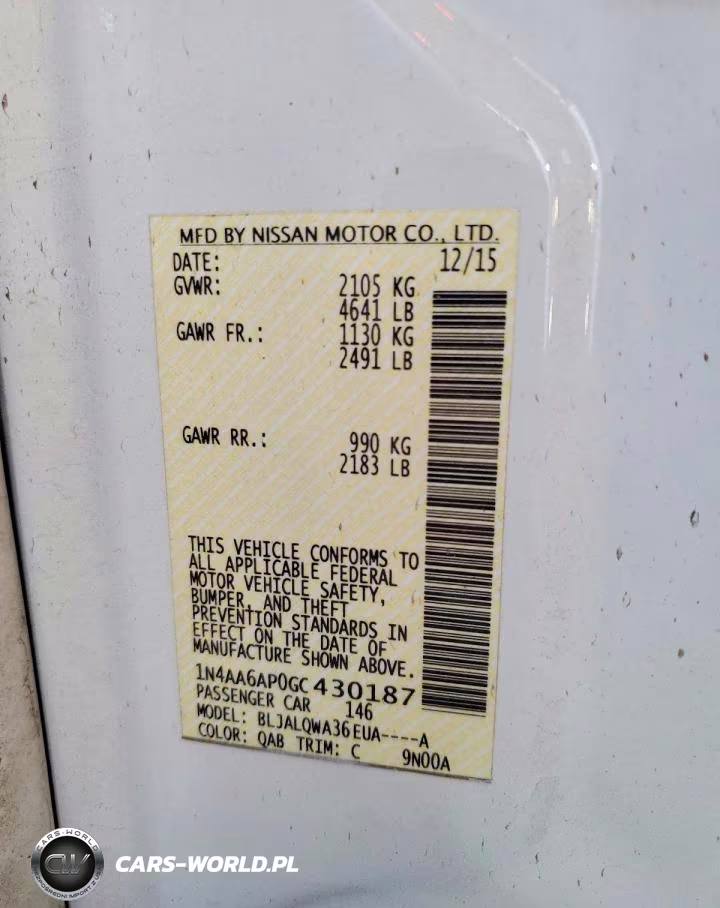 2016 Nissan Maxima 3.5 S VIN:1N4AA6AP0GC430187 - 12