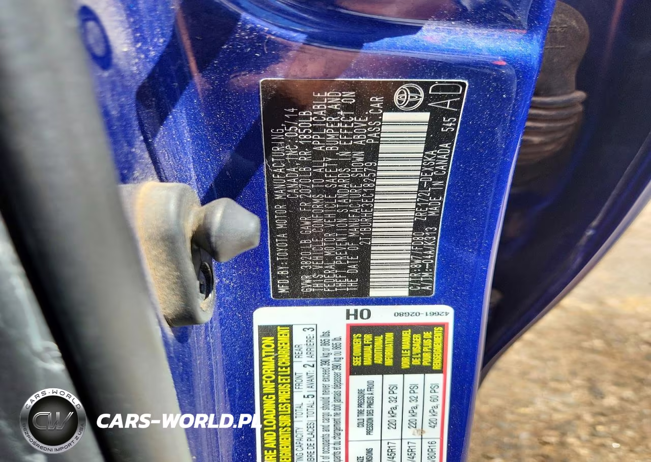 2014 Toyota Corolla S Plus VIN:2T1BURHE3EC182579 - 12