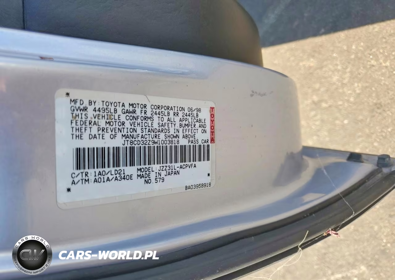 1998 Lexus Sc 300 VIN:JT8CD32Z9W1003818 - 12