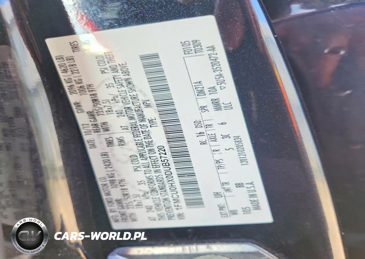 2013 Ford Escape Sel VIN:1FMCU0HX0DUB57220 - 13
