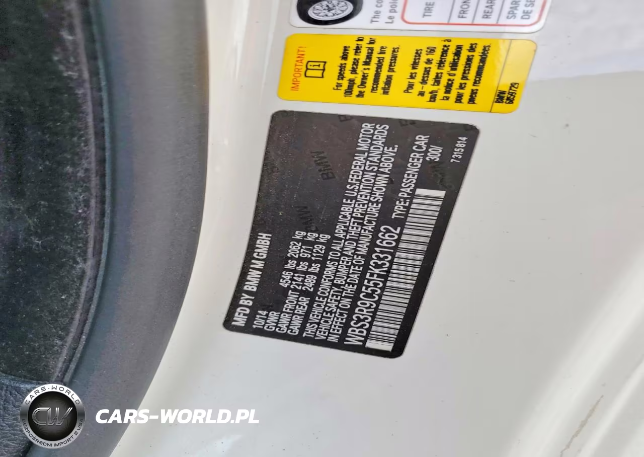 2015 BMW M4 VIN:WBS3R9C55FK331662 - 12