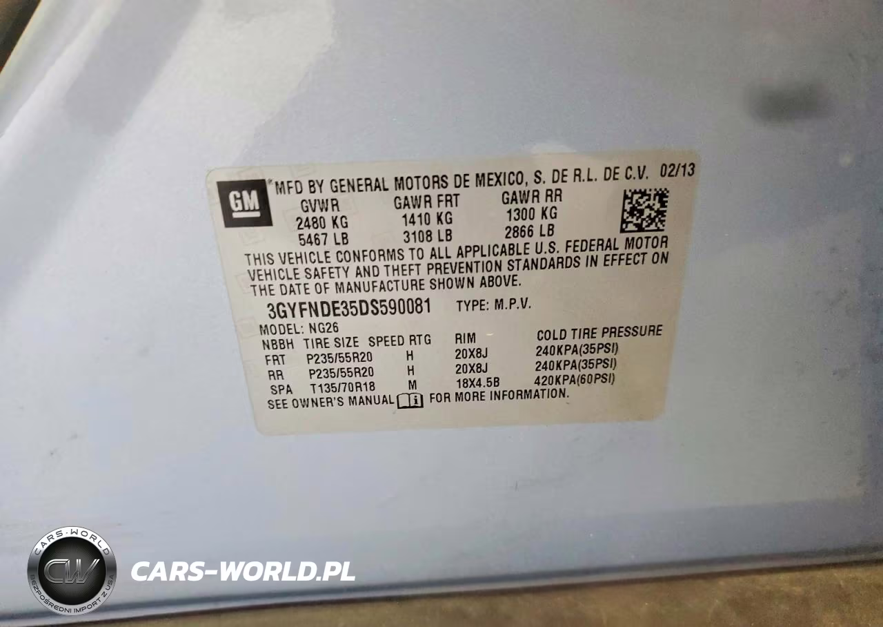 2013 Cadillac Srx Performance Collection VIN:3GYFNDE35DS590081 - 13