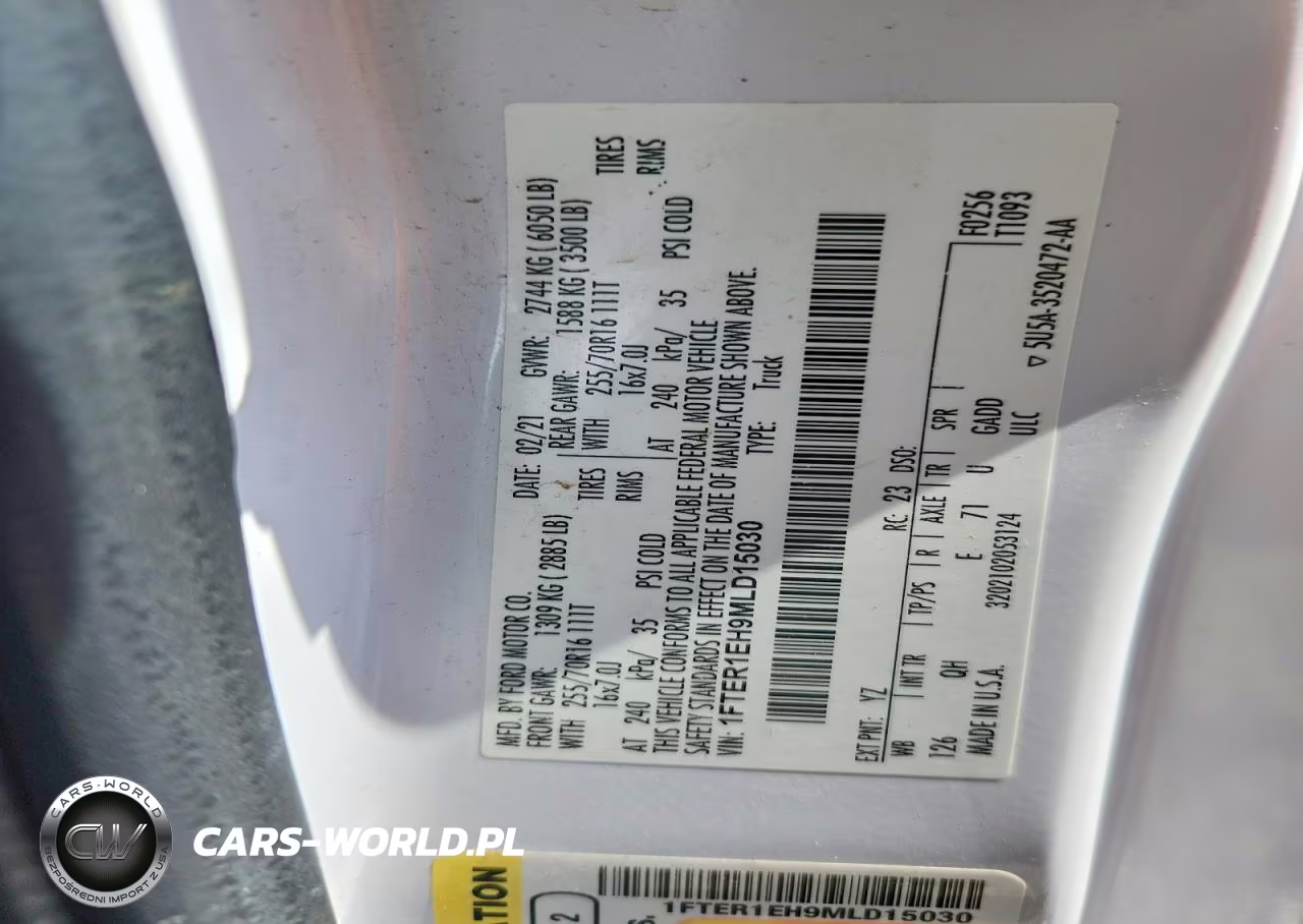 2021 Ford Ranger Xl VIN:1FTER1EH9MLD15030 - 12