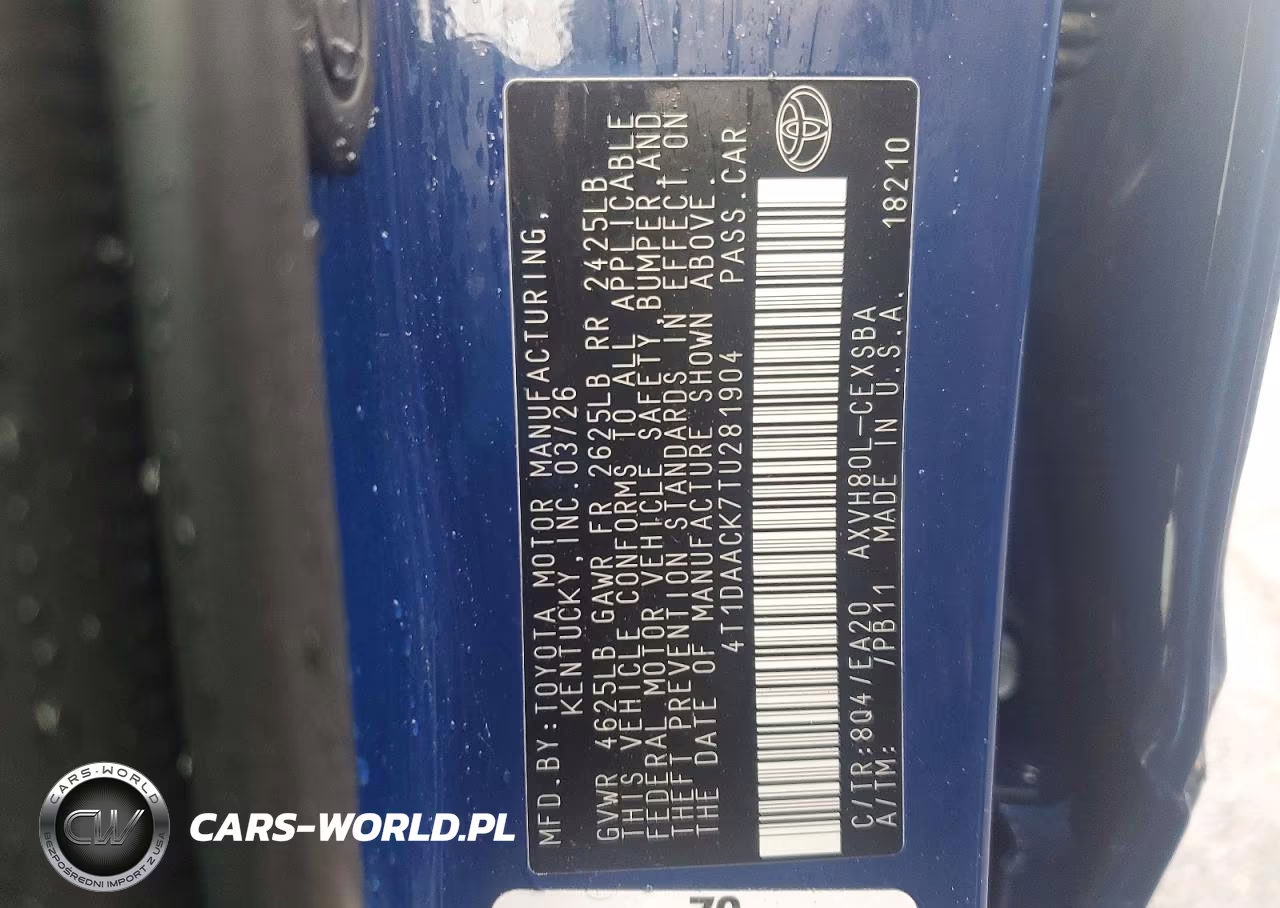 2026 Toyota Camry Se VIN:4T1DAACK7TU281904 - 12