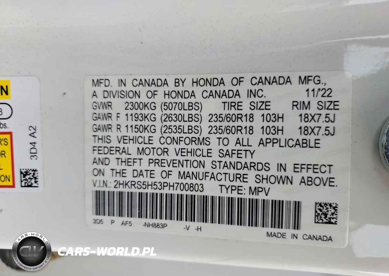 2023 Honda Cr-V Sport VIN:2HKRS5H53PH700803 - 13