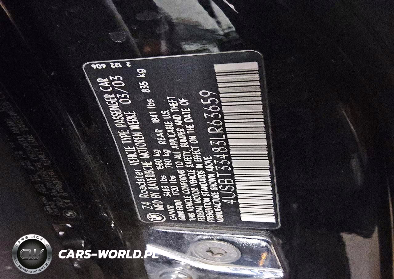 2003 BMW Z4 2.5 VIN:4USBT33483LR63659 - 12