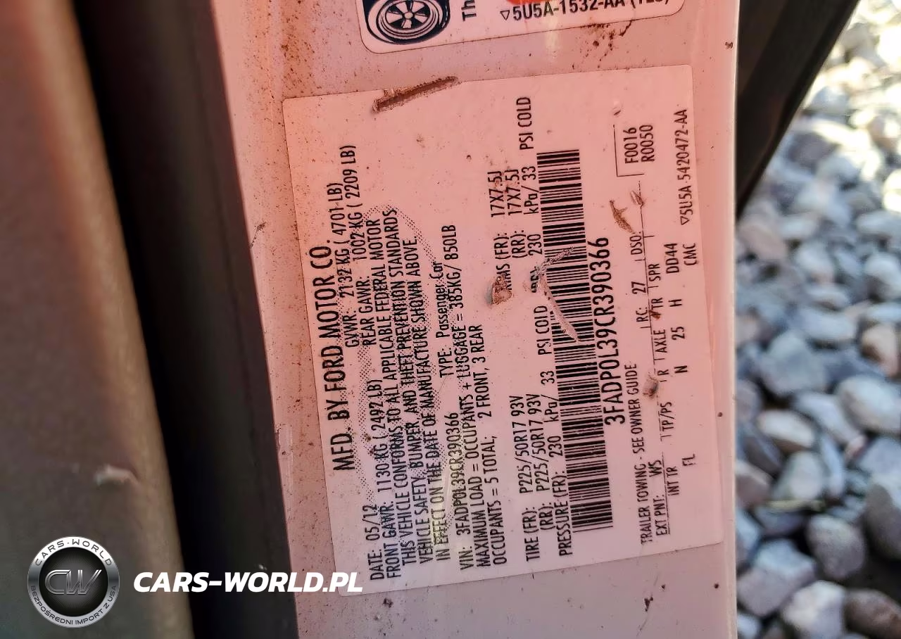 2012 Ford Fusion Hybrid VIN:3FADP0L39CR390366 - 12