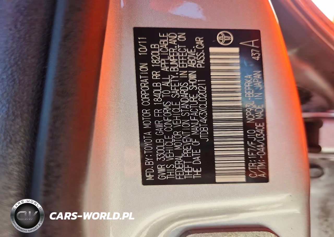 2012 Toyota Yaris Fleet VIN:JTDBT4K3XCL020211 - 12
