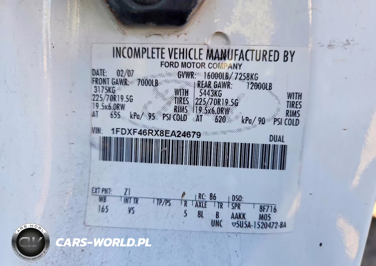 2008 Ford F450 Super Duty VIN:1FDXF46RX8EA24679 - 12