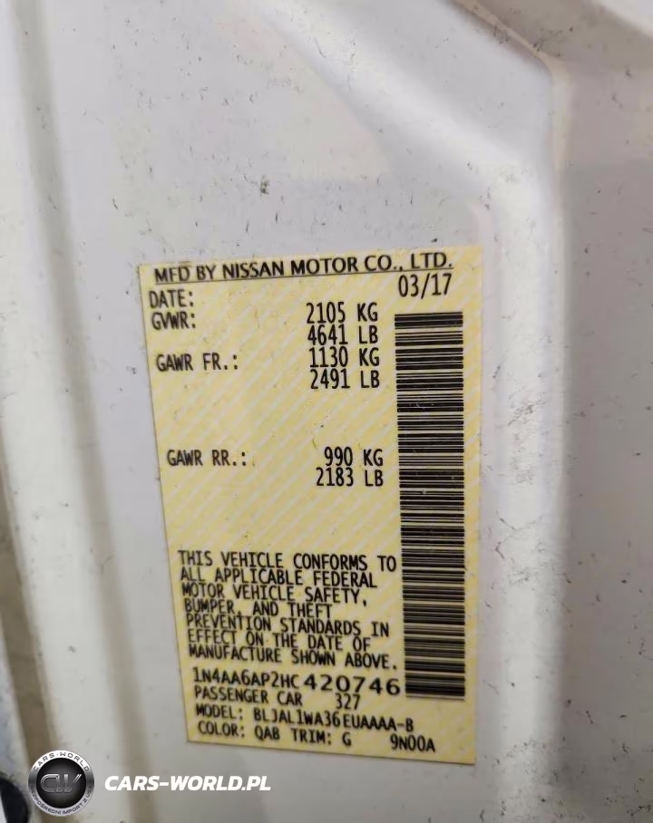 2017 Nissan Maxima 3.5S VIN:1N4AA6AP2HC420746 - 12