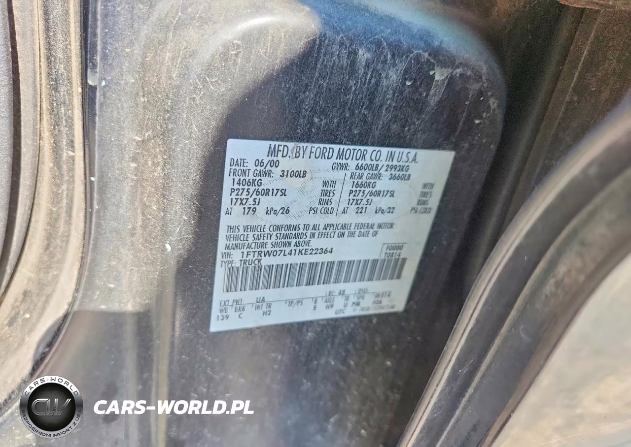 2001 Ford F150 Supercrew VIN:1FTRW07L41KE22364 - 13