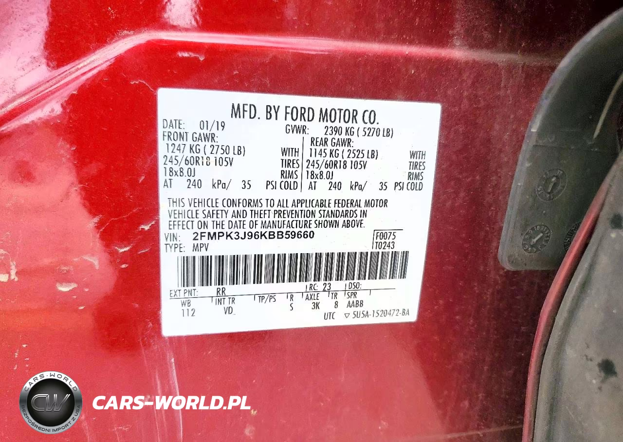 2019 Ford Edge Sel VIN:2FMPK3J96KBB59660 - 13